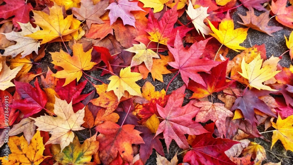 A high-resolution image of colorful autumn leaves scattered on the ground, representing the beauty of fall A high-resolution image of colorful autumn leaves scattered on the ground, representing the beauty of fall