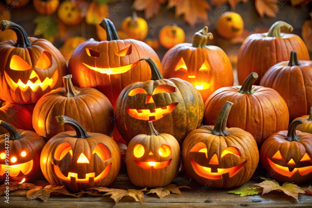 Fun playful jack o lantern faces Fun playful jack o lantern faces