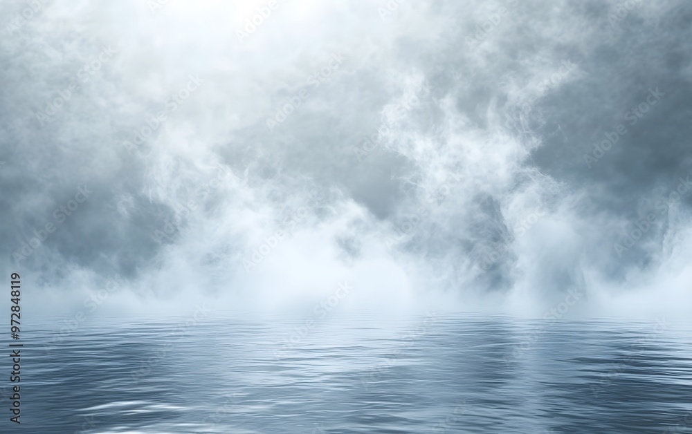 A tranquil scene featuring calm water and soft fog, evoking a serene and peaceful atmosphere for relaxation. A tranquil scene featuring calm water and soft fog, evoking a serene and peaceful atmosphere for relaxation.