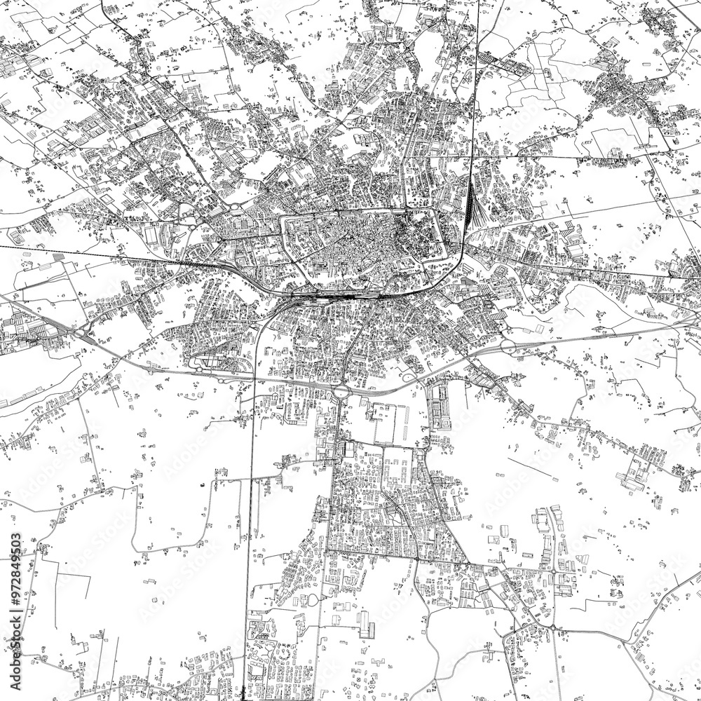 Fototapeta premium 3D illustration of city and urban in Treviso Italy 