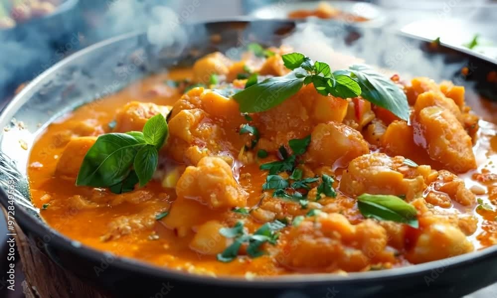 Cauliflower and chickpea coconut curry, Video Cauliflower and chickpea coconut curry, Video