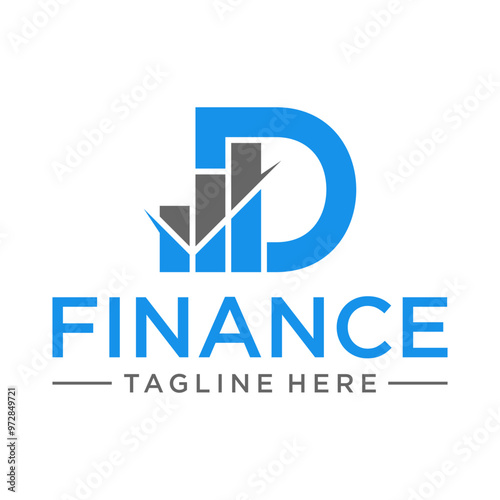 Free Download Letter D Finance Logo Design Unique and Modern, can be used for business, and company logo, flat design logo template, vector illustration - GFXLoad