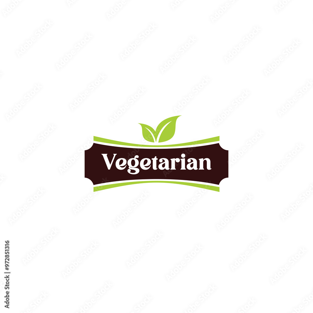 Vegetarian Food Label Vector. Vegan Vector Vegetarian Food Label Vector. Vegan Vector