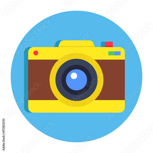 A trendy design icon of camera