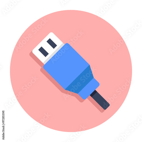 Creative design icon of data cable  photo