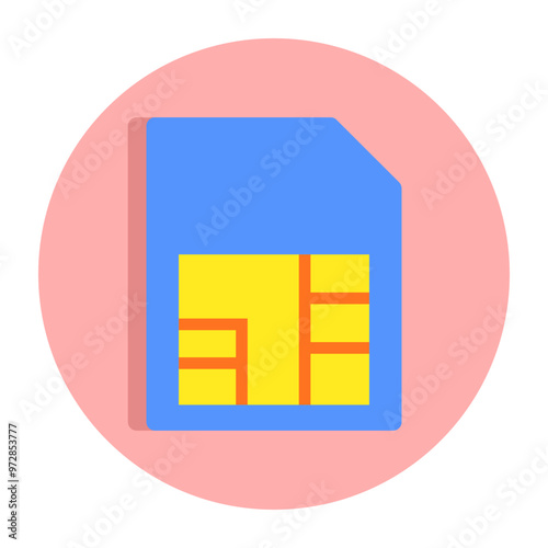 A creative design icon of mobile sim 