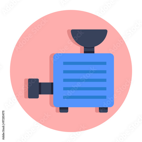 Modern design icon of meat mincer