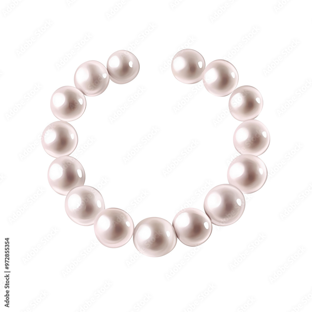 Obraz premium Elegant pearl necklace showcasing lustrous beads, perfect for enhancing any jewelry collection or special occasion.