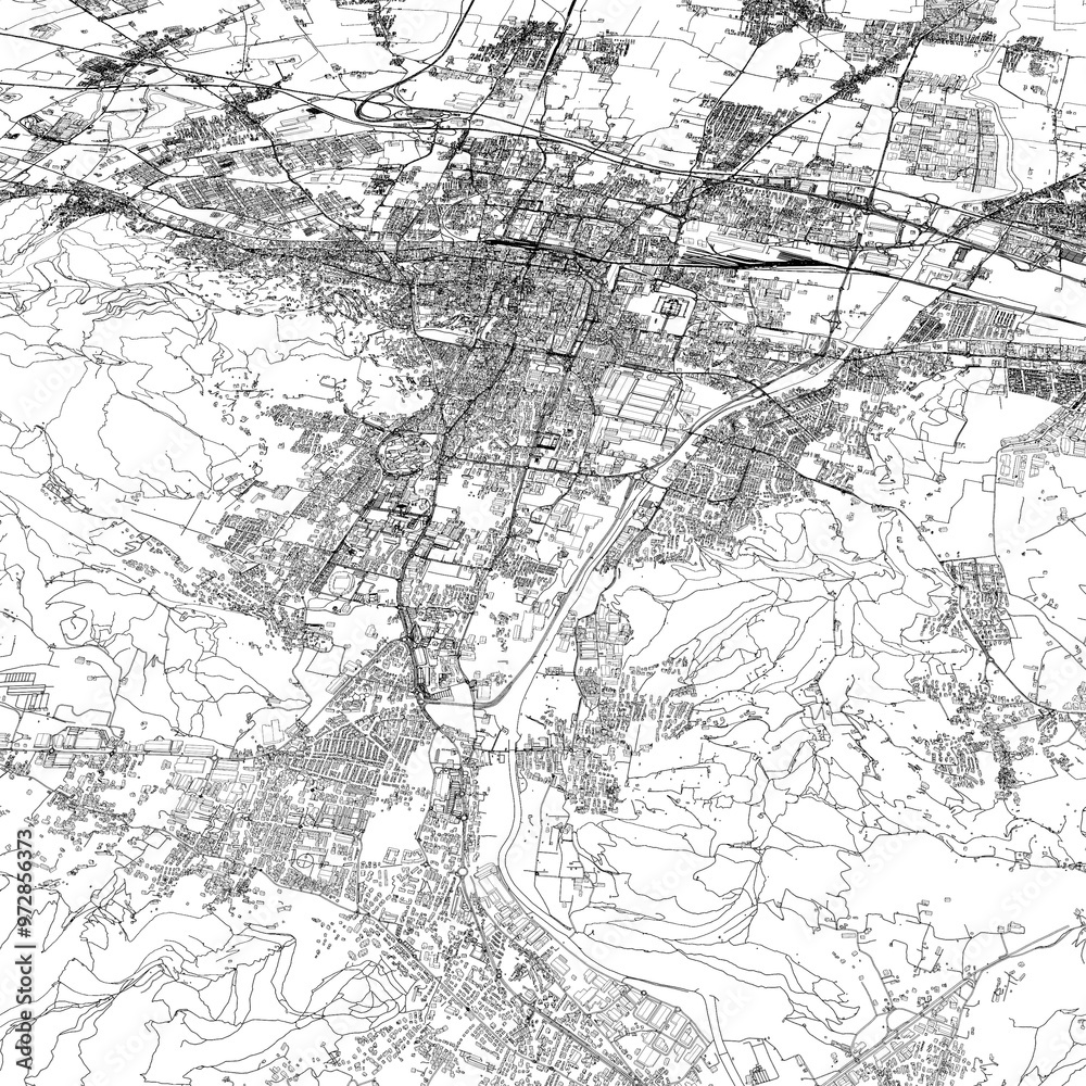 3D illustration of city and urban in Brescia Italy 3D illustration of city and urban in Brescia Italy