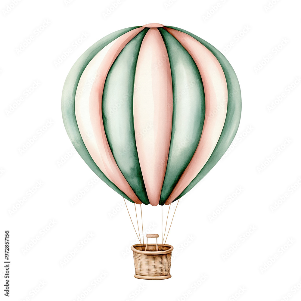 Obraz premium A colorful hot air balloon soaring through the sky, symbolizing adventure and freedom. Perfect for travel and exploration themes.