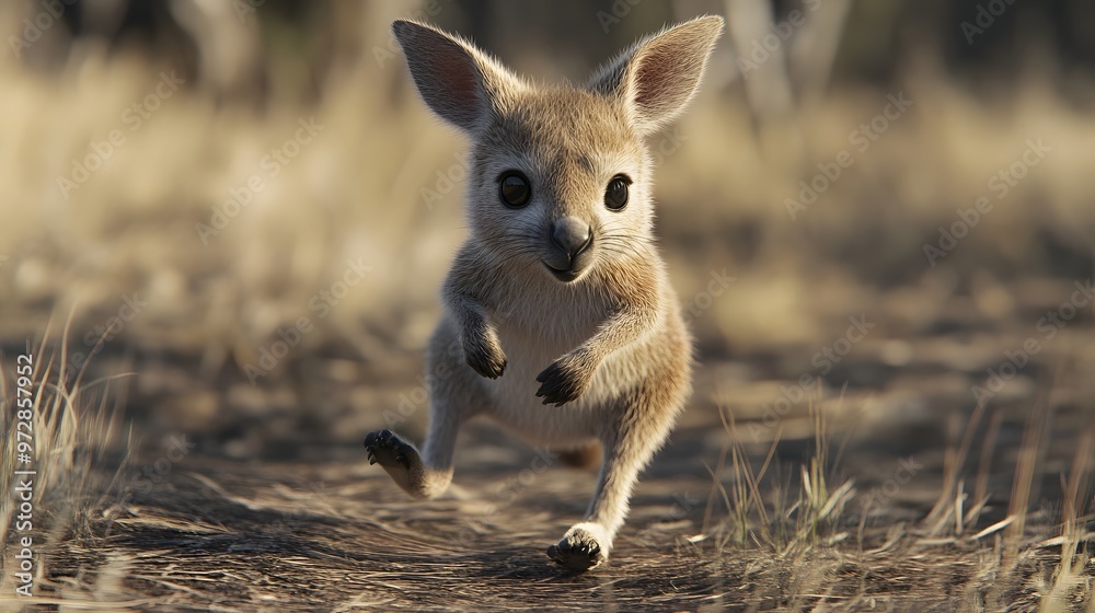 50. **Adorable 3D depiction of a baby kangaroo with tiny legs and soft fur 50. **Adorable 3D depiction of a baby kangaroo with tiny legs and soft fur