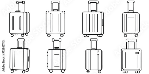Luggage Bags on white background