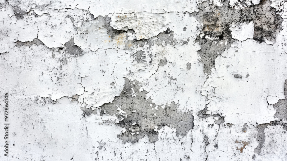 Fototapeta premium A wall with a lot of cracks and holes