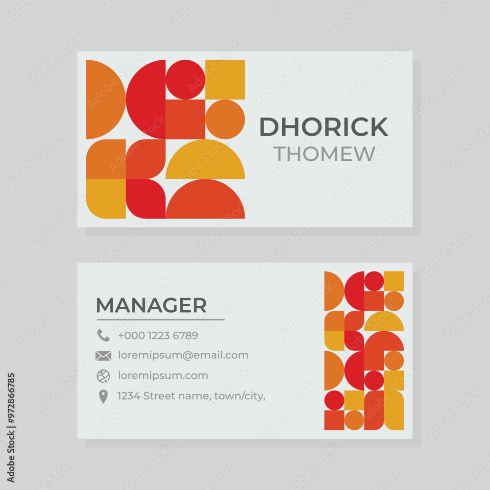 Fototapeta premium modern minimalist design business card for business and school