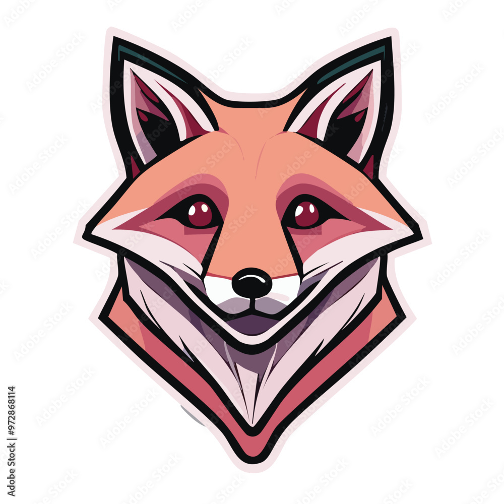 Fototapeta premium red fox cartoon