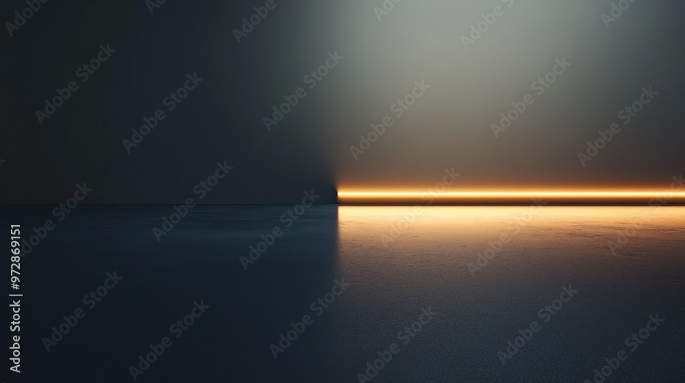 Minimalist abstract composition of a single line of light on a dark surface, with sharp contrasts and subtle gradients creating a modern, elegant scene, 4K hyperrealistic photo. Minimalist abstract composition of a single line of light on a dark surface, with sharp contrasts and subtle gradients creating a modern, elegant scene, 4K hyperrealistic photo.