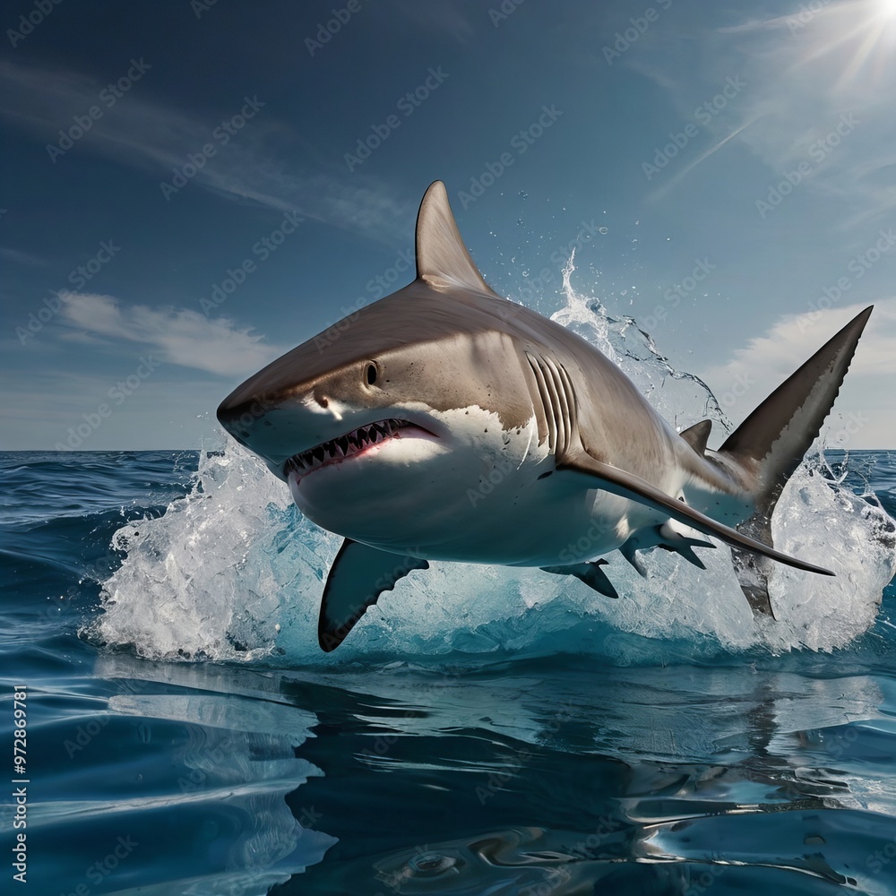 Fototapeta premium shark generative ai
