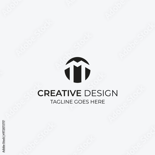 Creative M lettermark minimal Logo Design