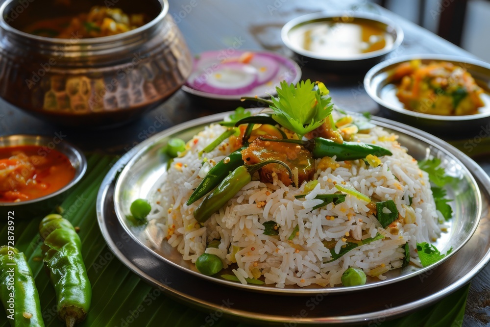 Panta Bhat: Fermented rice served with green chilies and onions Panta Bhat: Fermented rice served with green chilies and onions