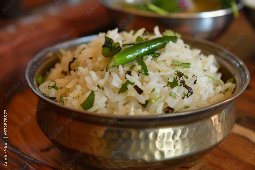 Panta Bhat: Fermented rice served with green chilies and onions Panta Bhat: Fermented rice served with green chilies and onions