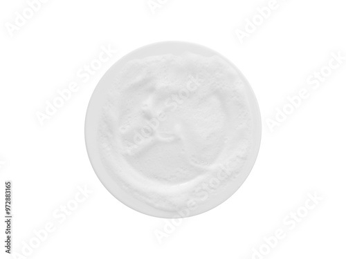 plate with a soap bubbles isolated