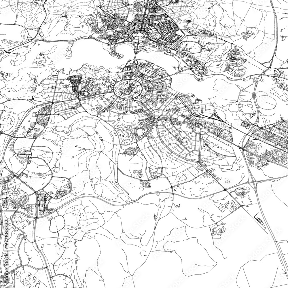 3D illustration of city and urban in Canberra Australia 3D illustration of city and urban in Canberra Australia