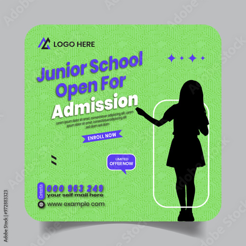 Professional Admission Post Design Or Square Study Web Banner
