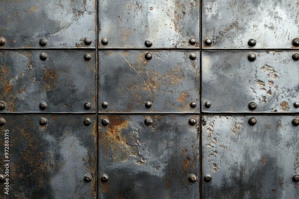 gray metallic background, old metal texture aluminum or titanium , ai