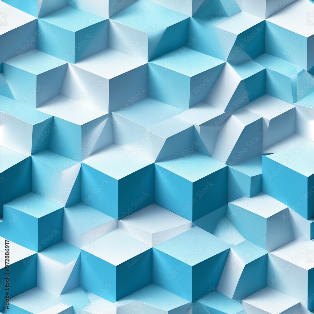 A collection of blue and white cubes arranged on shelves or tables in a room, potentially used for decorative or educational purposes A collection of blue and white cubes arranged on shelves or tables in a room, potentially used for decorative or educational purposes