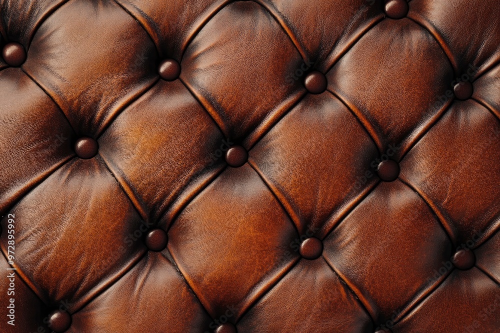 Naklejka premium luxury leather texture with genuine pattern, brown skin background , ai