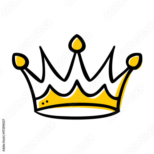 Black and yellow crown icon 