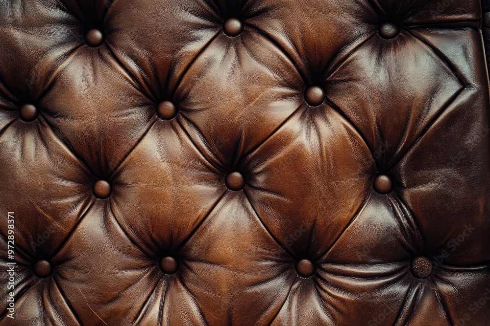 Naklejka premium luxury leather texture with genuine pattern, brown skin background , ai