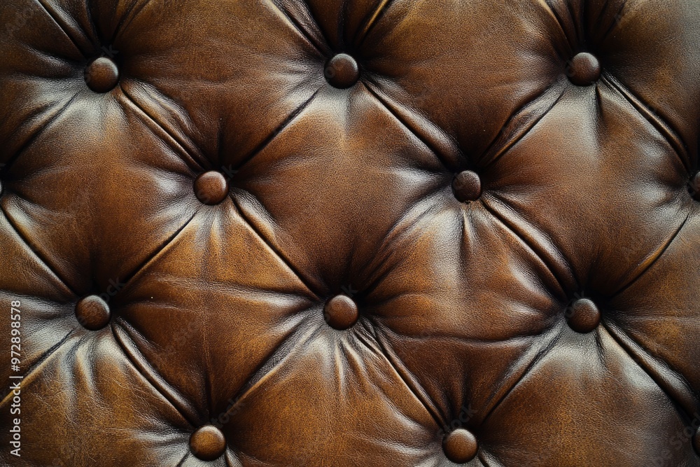 Naklejka premium luxury leather texture with genuine pattern, brown skin background , ai