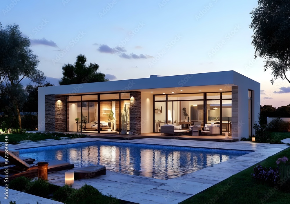 custom made wallpaper toronto digitalModern House with Pool and Patio