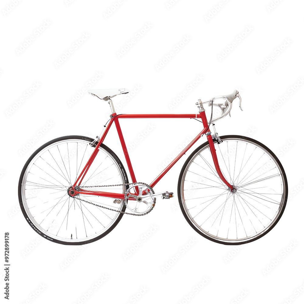 Red road bike with sleek, lightweight frame and aerodynamic design, perfect for cycling enthusiasts and professional riders. Red road bike with sleek, lightweight frame and aerodynamic design, perfect for cycling enthusiasts and professional riders.