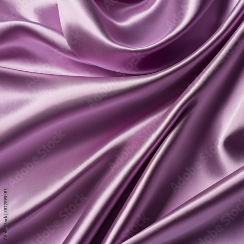 A close-up shot of rich purple satin fabric with intricate patterns and textures