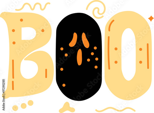 Halloween Boo Lettering
