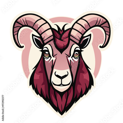vector illustration of a goat