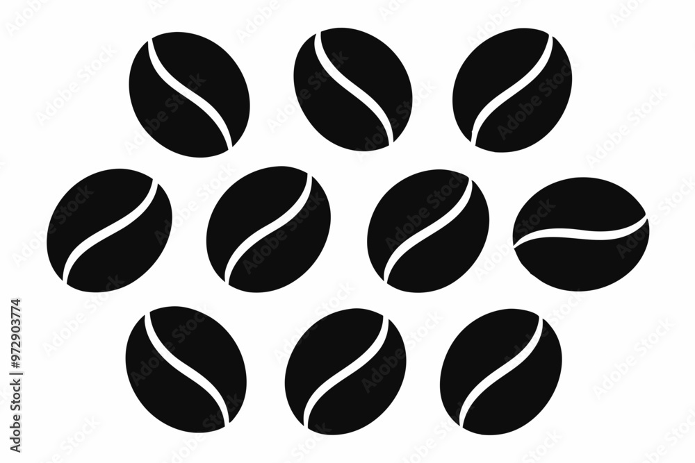 Coffee bean icon set, Caffeine vector symbol isolated on white background
Coffee bean icon set, Caffeine vector symbol isolated on white background