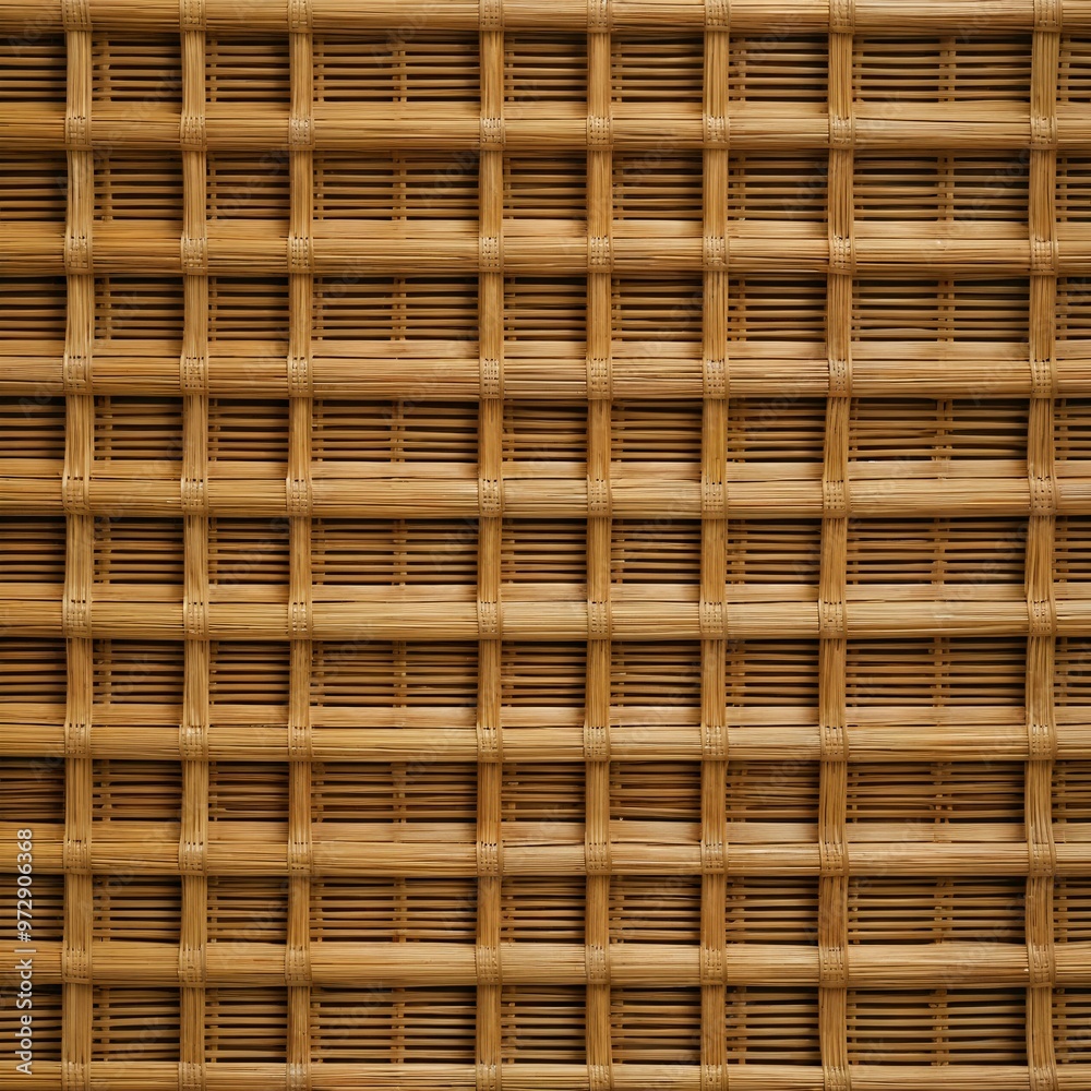 A close-up view of a woven bamboo wall with intricate details A close-up view of a woven bamboo wall with intricate details