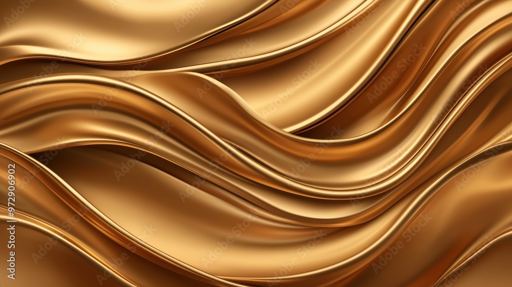 Obraz premium A gold ribbon with a wave pattern