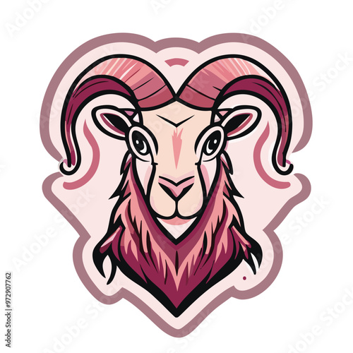 vector illustration of a goat