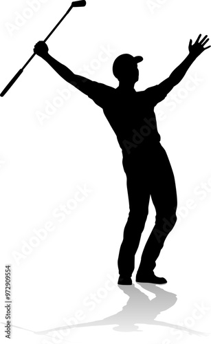 A golfer sports person playing golf