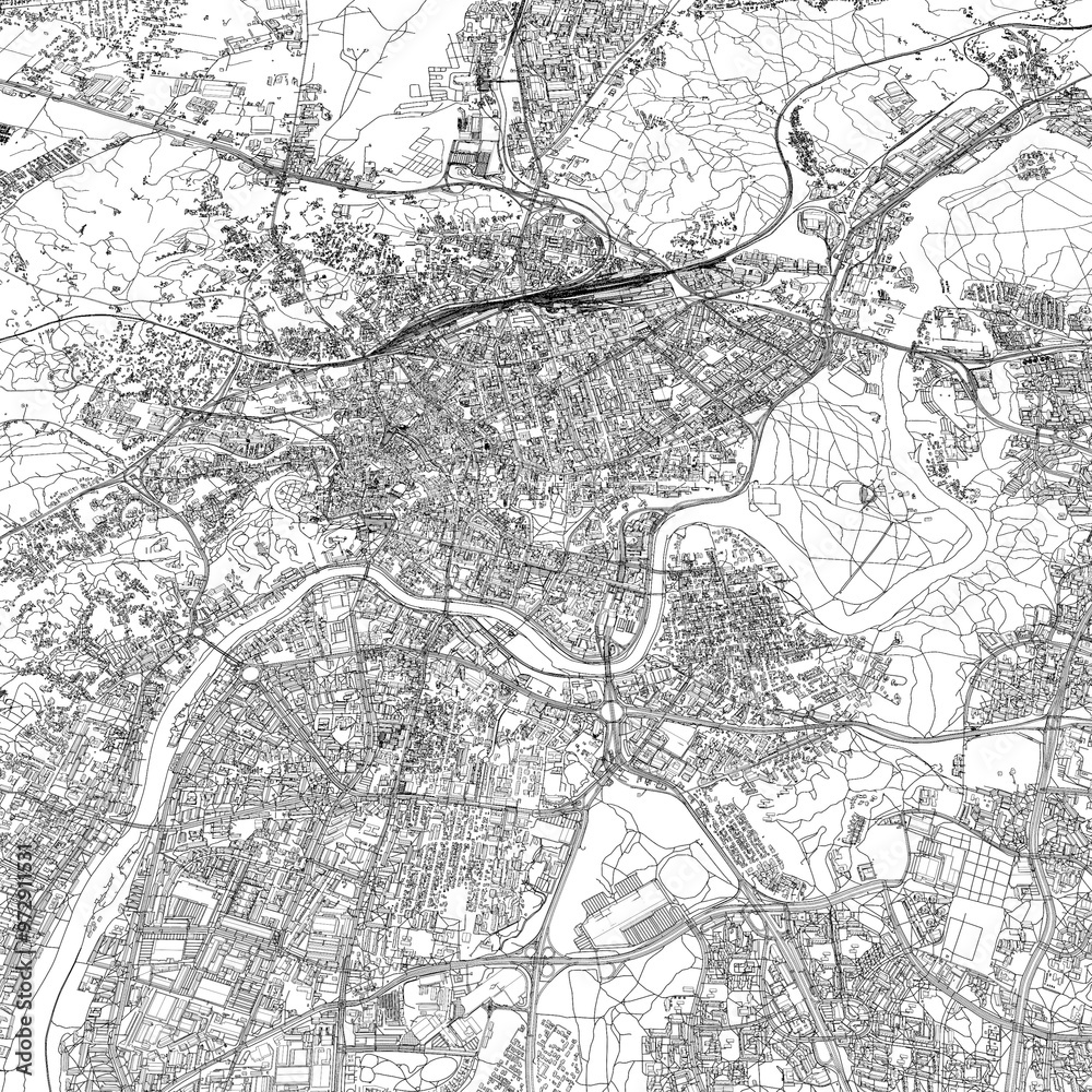 Fototapeta premium 3D illustration of city and urban in Vilnius Lithuania