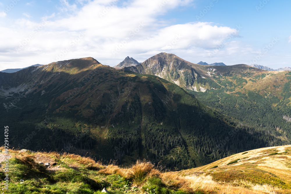 Autumn landscape. on trial in Tatra Mountains in Poland Autumn landscape. on trial in Tatra Mountains in Poland