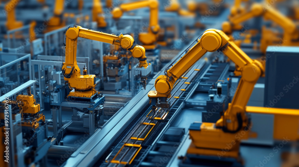 High-efficiency production line in a large-scale manufacturing environment High-efficiency production line in a large-scale manufacturing environment