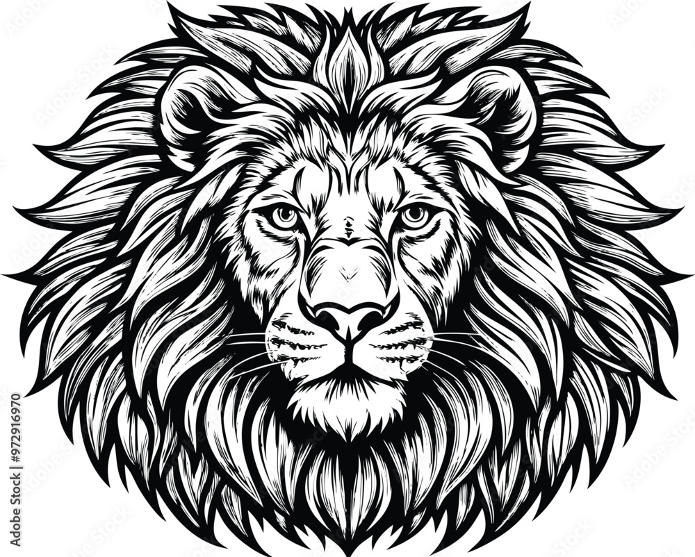 Obraz premium lion head illustration