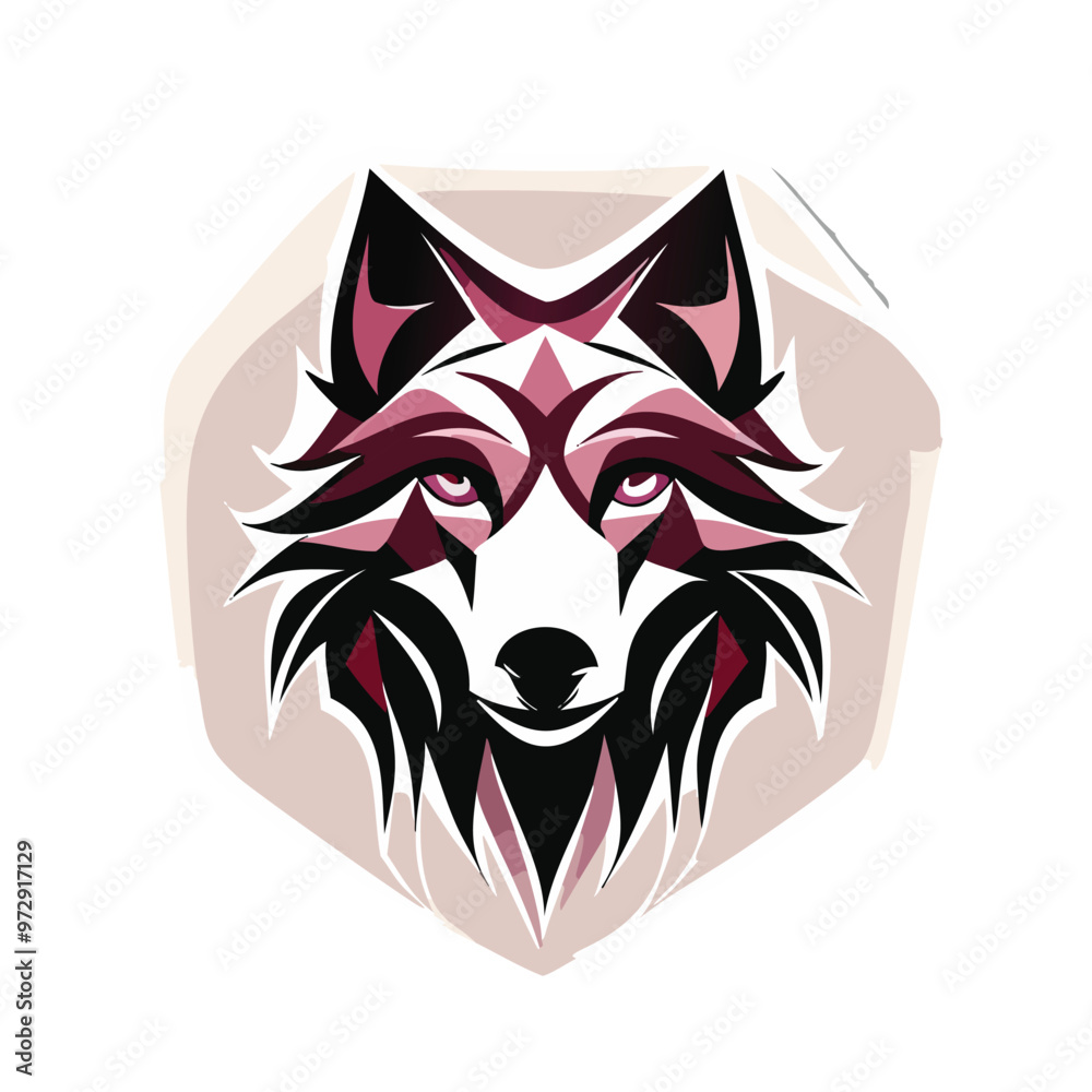 Fototapeta premium wolf head vector