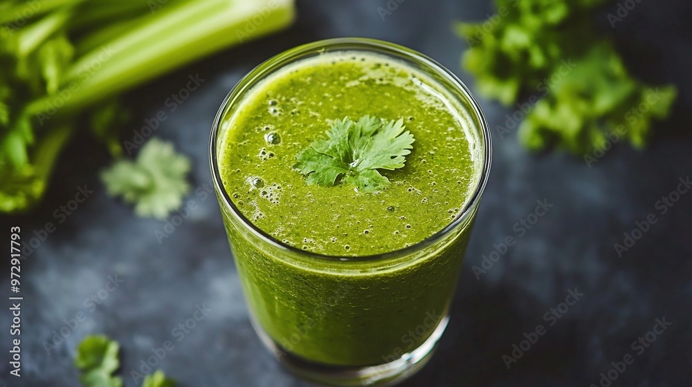 nutrient-rich celery green smoothie, showcasing the balance of flavor and health in a refreshing beverage for any time of day