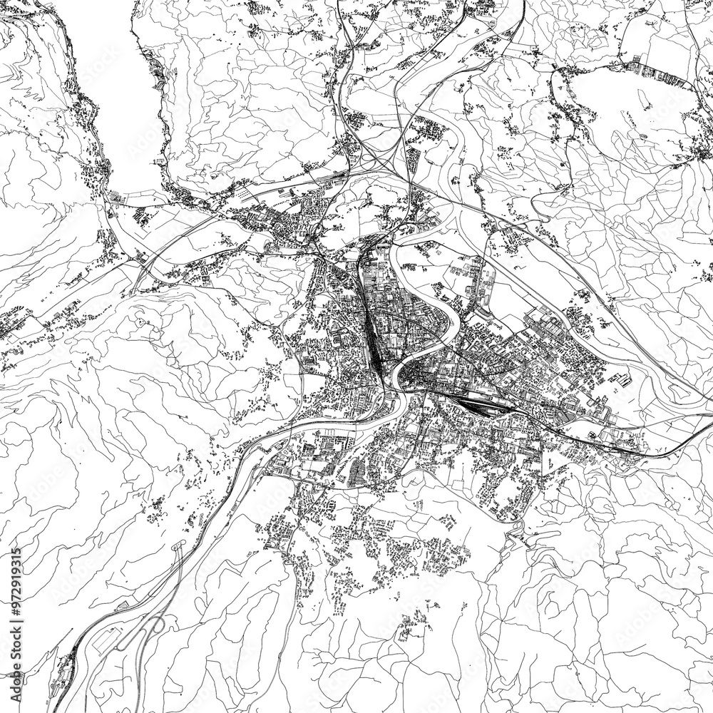 Fototapeta premium 3D illustration of city and urban in Villach Austria